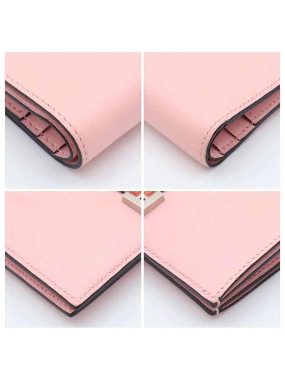 Hermes Bearn Compact Touch Pink Bifold Wallet